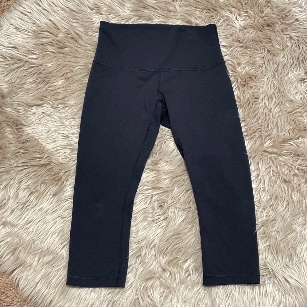 Lululemon cropped black leggings, size 12